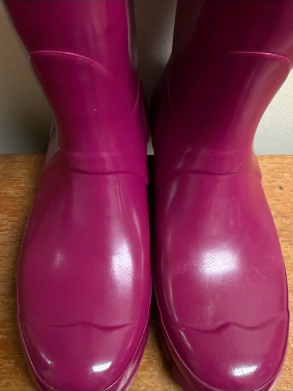 Hunter Original Gloss Short Rain Boots Purple Plum Waterproof Women’s US 6 EU 5